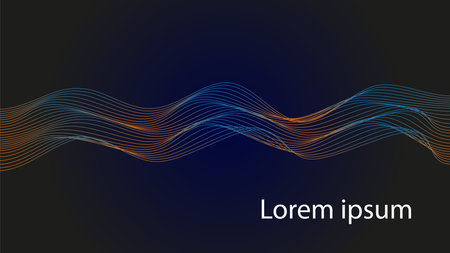 Abstract background with wavy lines. Vector illustration for your design.のイラスト素材