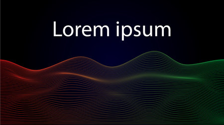 Abstract background with dynamic waves. Vector illustration for your design. EPS 10のイラスト素材