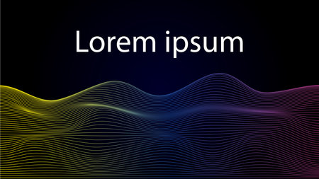Abstract background with dynamic waves. Vector illustration for your business design.のイラスト素材