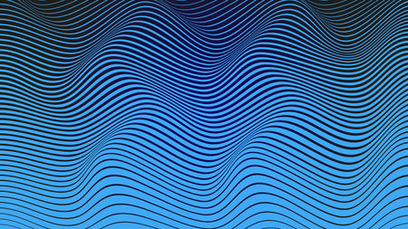 Abstract wavy background. Vector illustration. Dynamic effect. Blue color.のイラスト素材