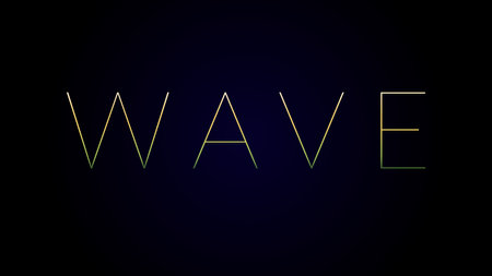 WAVE Lettering Design Vector Template. Creative Word WAVE as Iconのイラスト素材
