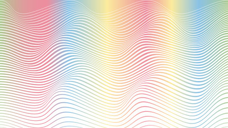 Abstract wavy, waving, billowy and undulating lines. Vector illustration, EPS 10.のイラスト素材