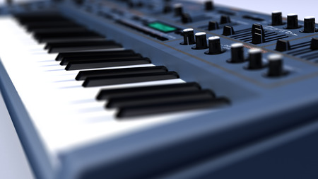 Synthesizer Keyboard Close Up