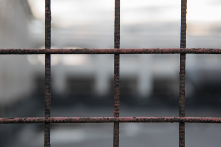 Chain-link square fence texture or backgroundの写真素材