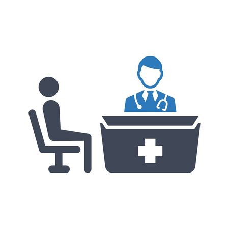 Beautiful, meticulously designed Doctor consultation iconのイラスト素材