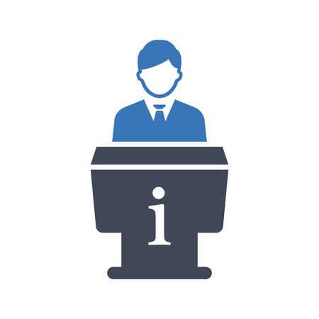 Information desk iconのイラスト素材