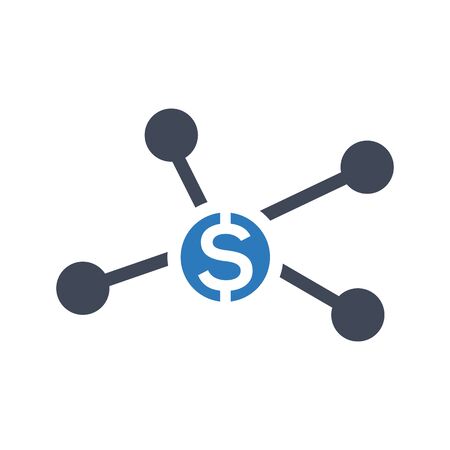 Financial network iconのイラスト素材