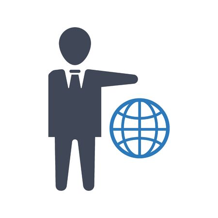Business global network iconのイラスト素材