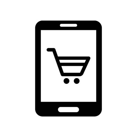 Mobile shopping iconのイラスト素材