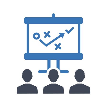 Presenting strategy planning iconのイラスト素材