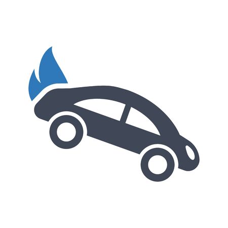 Auto accident iconのイラスト素材