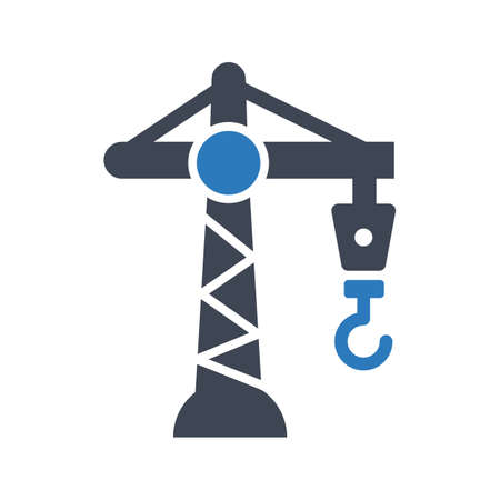 Tower crane iconのイラスト素材