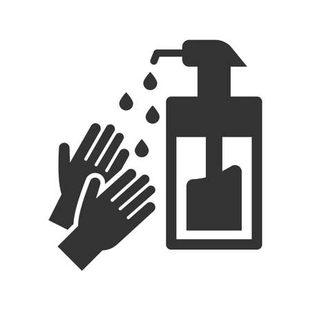 Hand sanitizer iconのイラスト素材