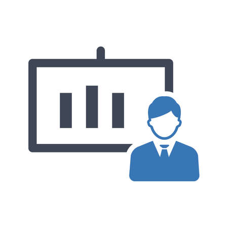Beautifully designed graph chart report iconのイラスト素材