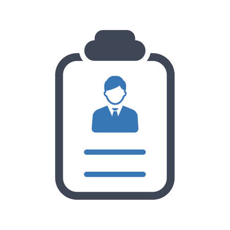 Beautifully designed business resume iconのイラスト素材