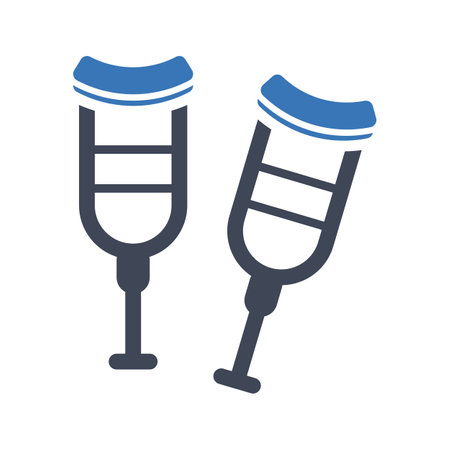 Crutches support iconのイラスト素材