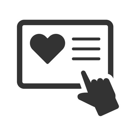 Online charity iconのイラスト素材