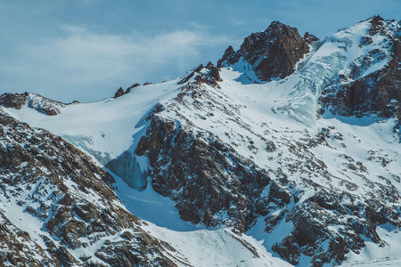 Mountain landscape in Cordillera Blanca, Peru, South Americaの写真素材