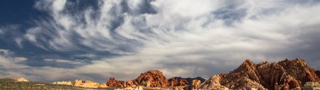 Panoramic view of the Valley of Fire State Park in Nevadaの写真素材