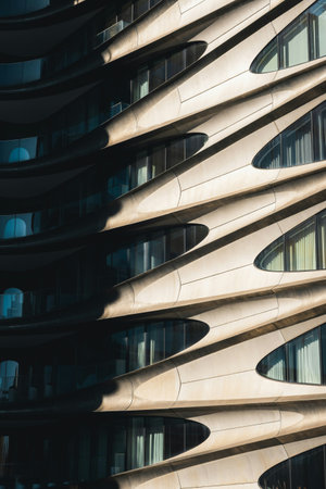 the modern architecture of the Citylife districtの写真素材