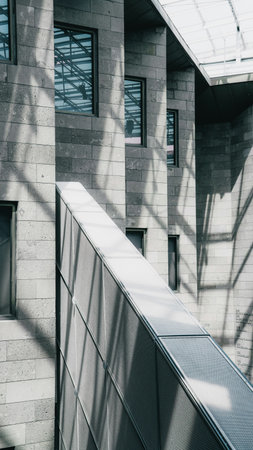 Modern architecture of a modern office building. Shallow depth of field.の写真素材
