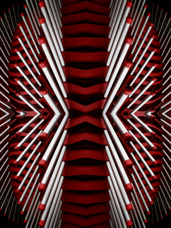 Abstract 3d rendering of DNA structure. Futuristic background design.