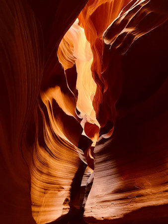 Antelope Canyon is a slot canyon located on Navajo land near Page, Arizona, United States. It is one of the most photographed slot canyon in the world.の写真素材