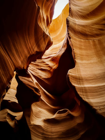 Antelope Canyon is a slot canyon located on Navajo land near Page, Arizona, United States. It is one of the most photographed slot canyon in the world.の写真素材