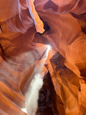 Antelope Canyon is a slot canyon located on Navajo land near Page, Arizona, United States. It is one of the most photographed slot canyons in the world.の写真素材