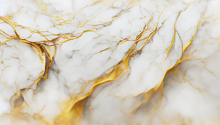 White marble texture with gold veins. Abstract background and texture for design.の写真素材
