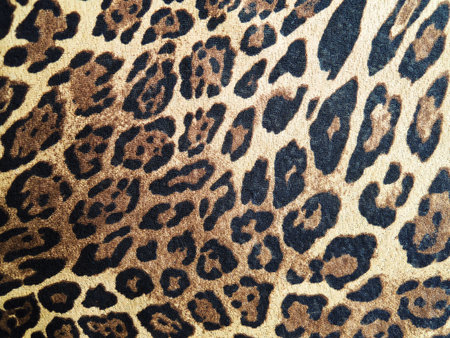 texture of print fabric striped leopard for background. close up.の写真素材