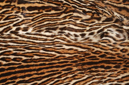texture of print fabric striped leopard for background, closeup of photo