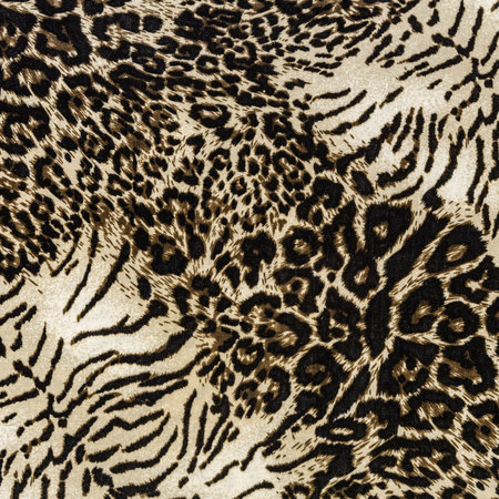 texture of print fabric striped leopard for background, closeup of photo