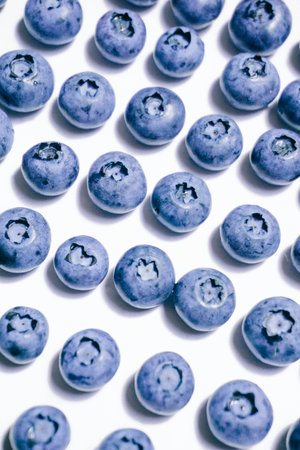 Blueberries on a white background. Blueberries close-up.