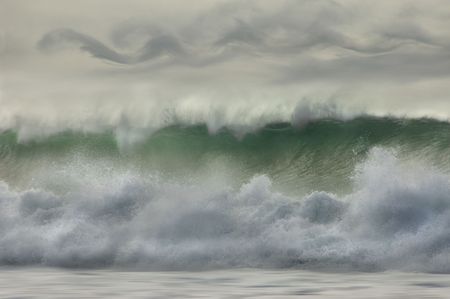 Big waves pounding on the North Shore of Hawaii.
