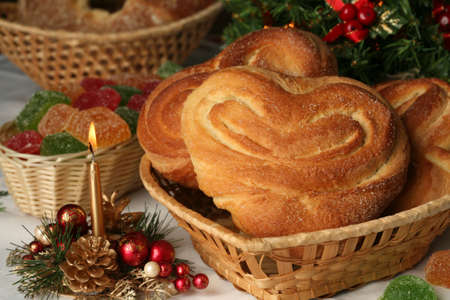 bread photographed in studio on table