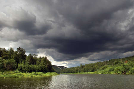 summer landscape White River South Ural