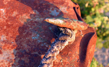 macro texture bright orange rust on metal in sunlightの写真素材