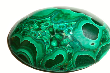macro gemstone malachite green with beautiful curlicue studioの写真素材