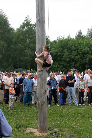 Fun contests on the Tatar national holiday Sabantuy summer dayのeditorial素材
