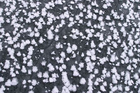 isolated close-up texture of frost on the river ice frosty morning