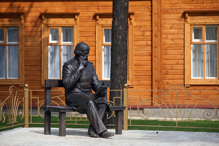 summer cityscape House Museum and Monument to Bekhterev in Elabugaのeditorial素材