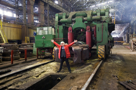 Ekaterinburg, Russia - 01 February 2013: a sightseeing tour of the factory heavy engineering "Uralmash", interior shops, February 1, 2013のeditorial素材