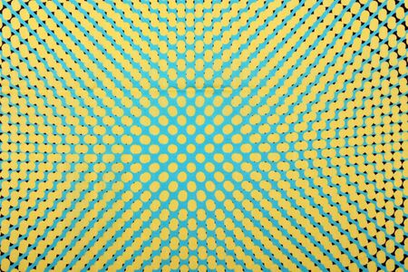 macro texture of fabric with an abstract pattern of yellow-blue
