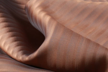 macro texture of brown striped fabric studioの写真素材