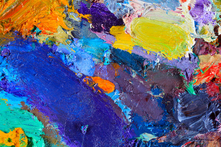 macro artist's palette, texture mixed oil paints in different colors and saturation studio macro artist's palette, texture mixed oil paints in different colors and saturation studio