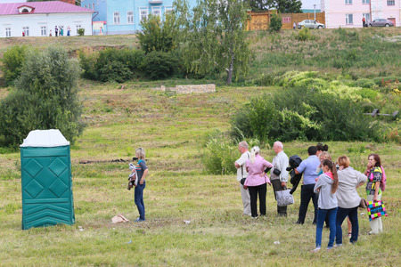 Yelabuga, Russia - August 3, 2014: The annual Spasskaya Fair on Shishkin Ponds in Yelabuga.のeditorial素材