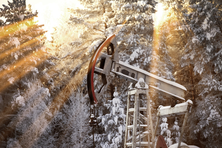 Walk through the beautiful places frosty Russian winterの写真素材