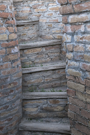 Old masonry. Fragment of an ancient buildingの写真素材