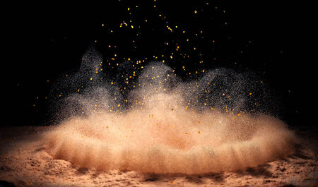 explosions colored paint, dye acoustic speakersの写真素材